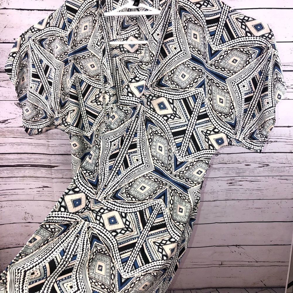 Mossimo Boho S/M Kimono Diamond Triangle Pattern - Picture 7 of 8